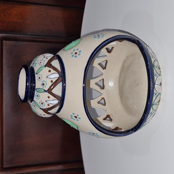 Javier Servin Mexico Hand Painted & Signed Ceramic Tea Light Candle Holder - Picture 3 of 8